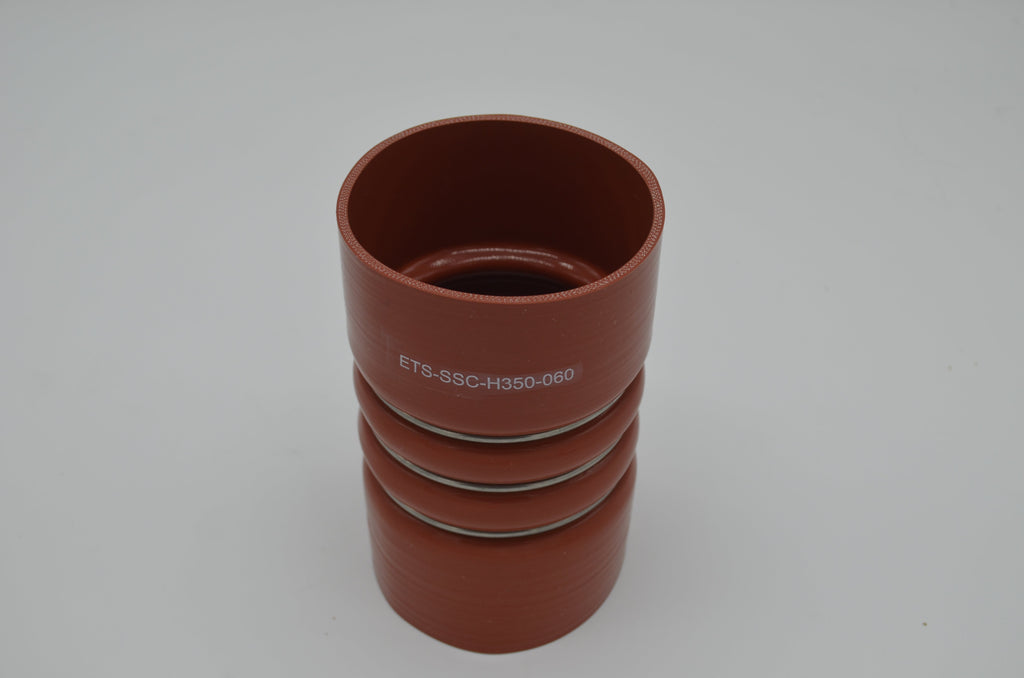 Silicone Straight Hump Coupler Hose with Wire Reinforcement - 3.50" ID x 6.0"