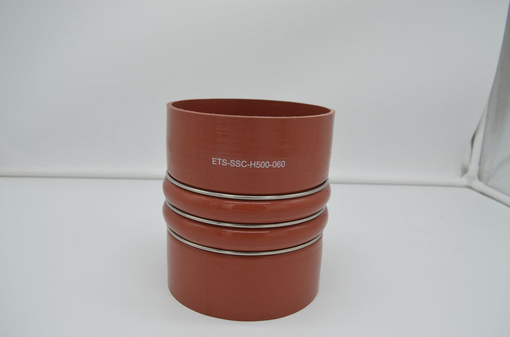 Silicone Straight Hump Coupler Hose with Wire Reinforcement - 5.00" ID x 6.0"