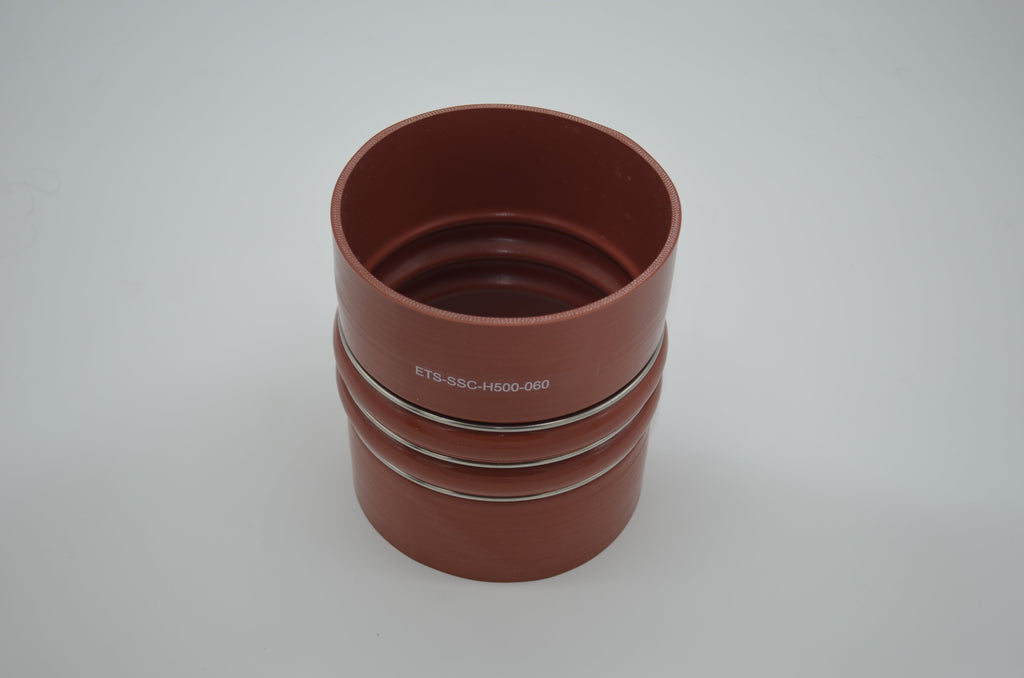 Silicone Straight Hump Coupler Hose with Wire Reinforcement - 5.00" ID x 6.0"